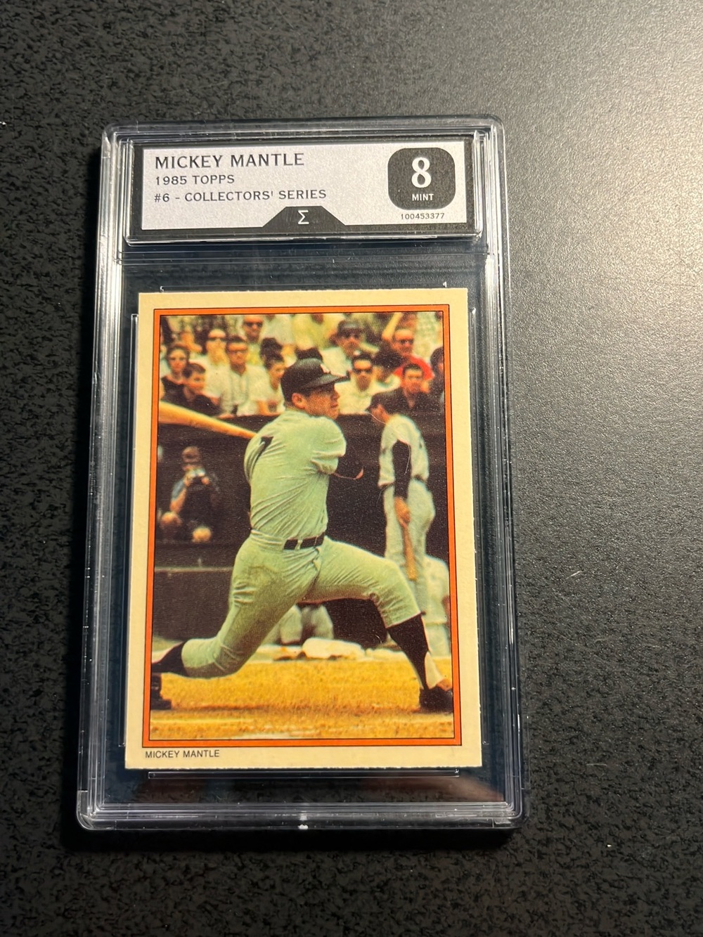 Mickey Mantle  1985 Topps Collector Series-Graded 8